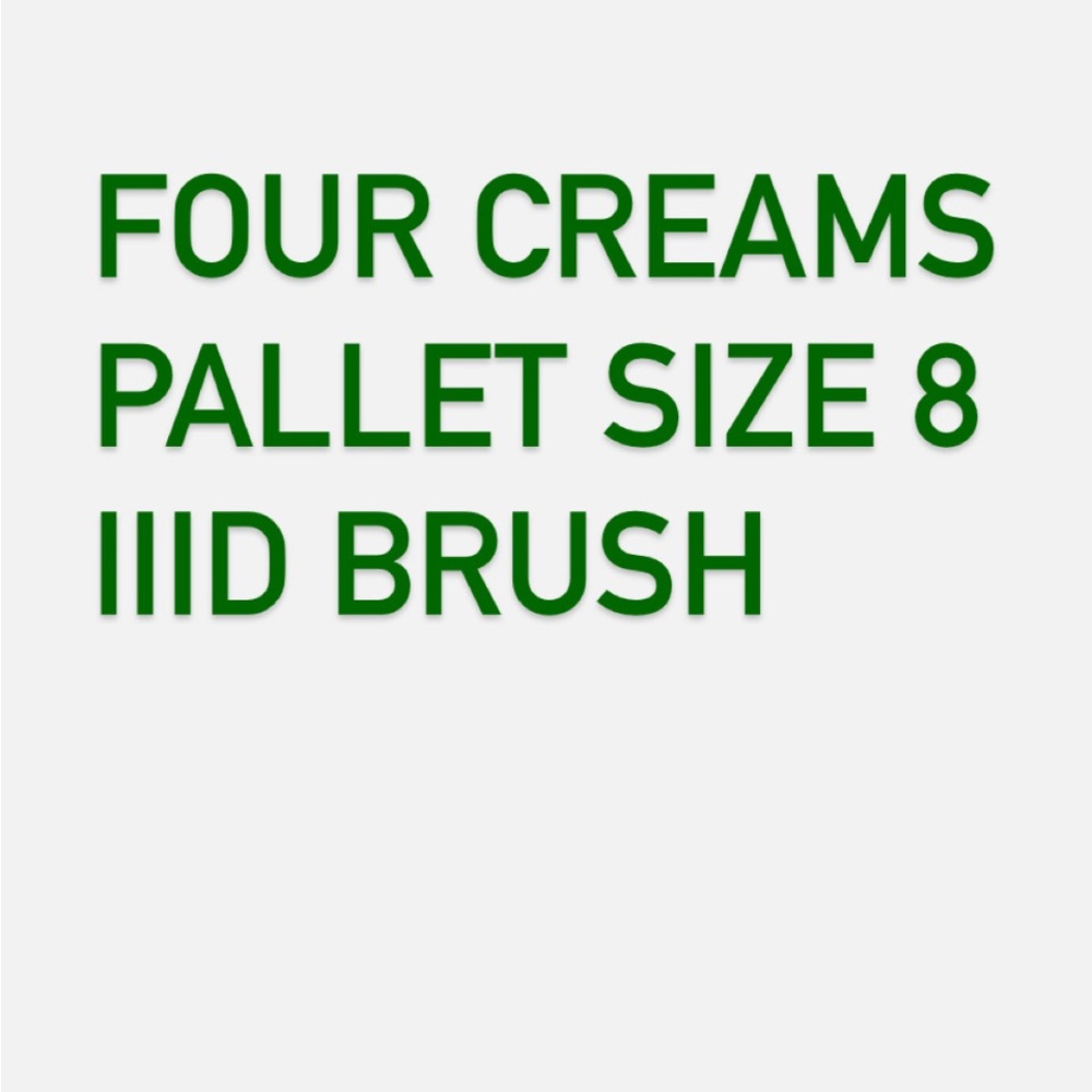 Brand new four creams plus one pallet size plus boxed iiid brush
